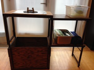 Chuck box deployed state with equipmentS