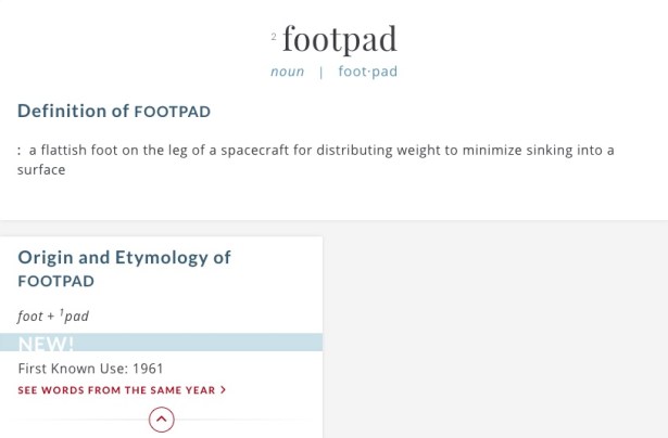 Define footpad 2