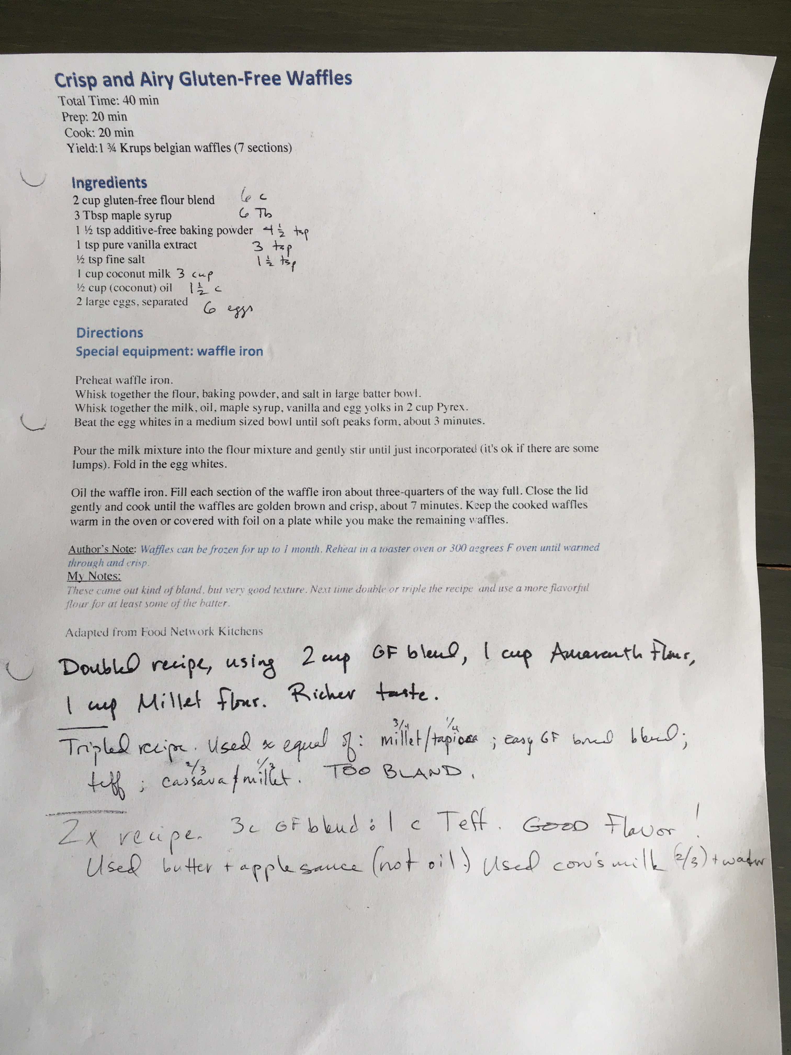 recipe Waffle Gluten Free