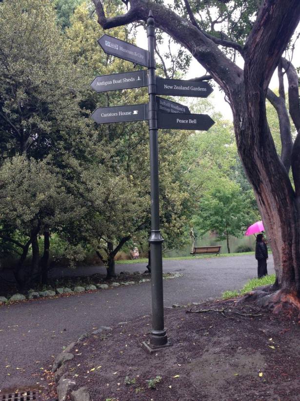 NZ trip signpost