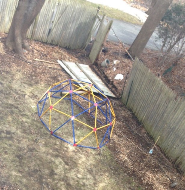 nor'easter fence down - 1