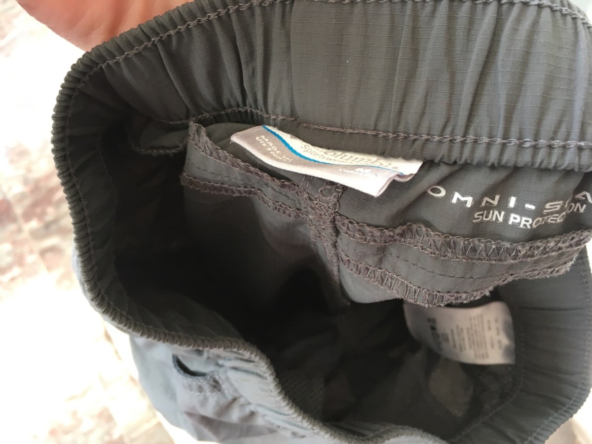 Columbia Silver Ridge pants interior waistband