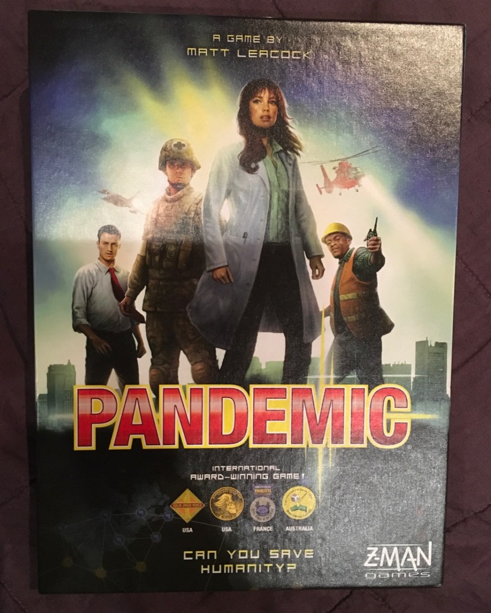 Pandemic board game box lid