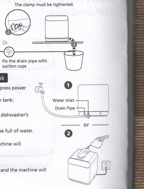 Quick user guide on first page of appliance manual