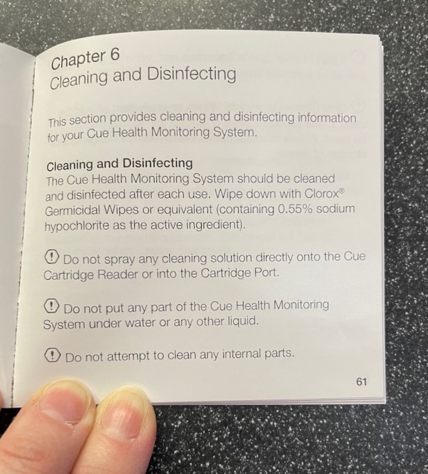 Cue Reader clean after use - 1