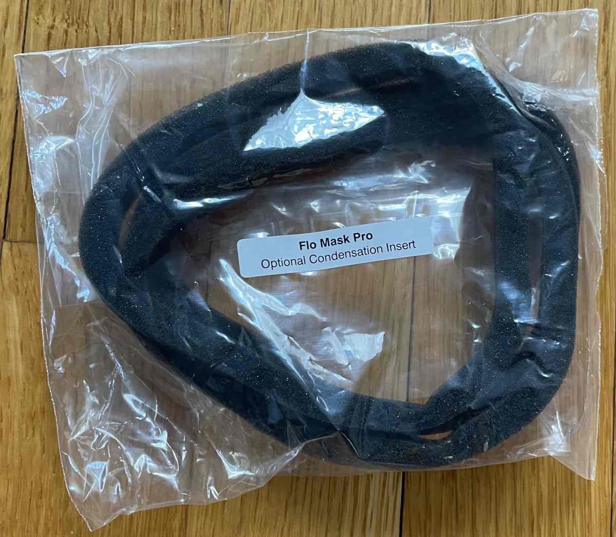 Package of 3 optional Condensation Inserts which are black foam rings the same size as Mask gasket