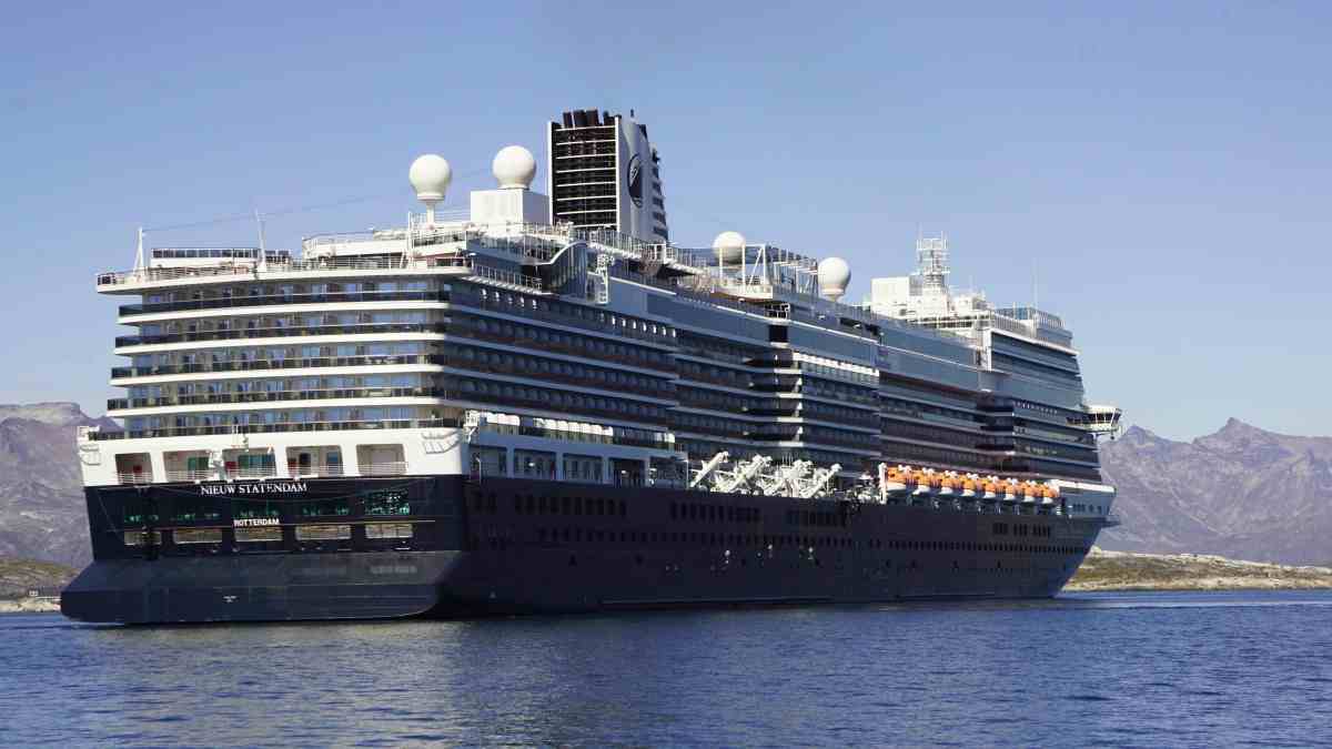Holland America line vessel, rear view