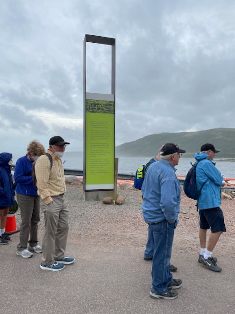 Line of tourists near tender dock