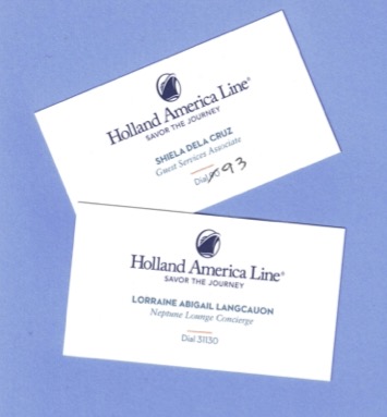 Business cards for Shiela and Lorraine,